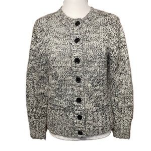 Cignal Women’s Marled Button Front Chunky Knit Wool Blend Cardigan Sweater Sz M